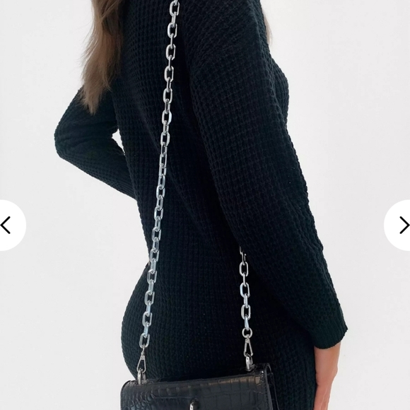 Missguided Petite Roll Neck Knit Jumper Dress 6/8 - Picture 9 of 12